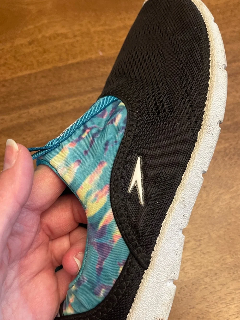 Speedo Kids Black Water Shoes with Tie-Dye sz2/3